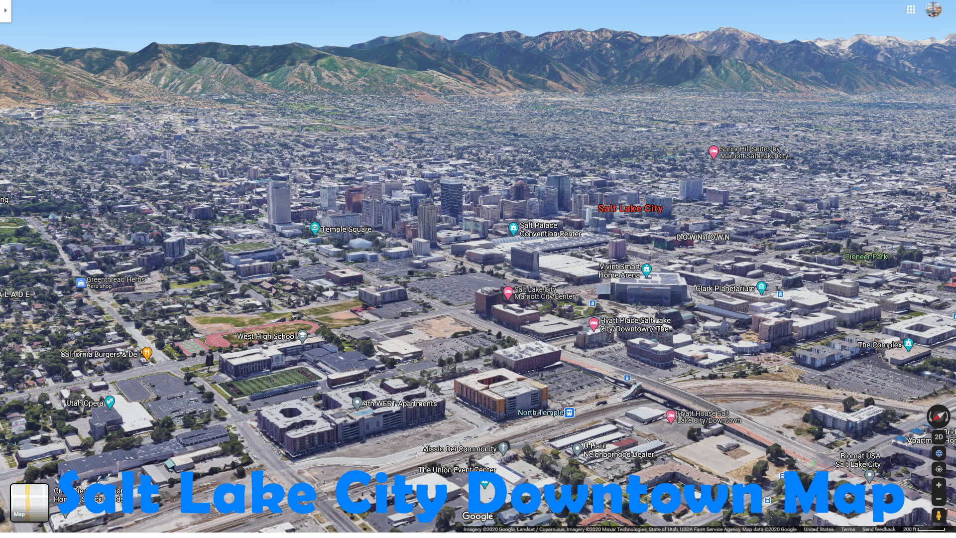 Salt Lake City Downtown Map
